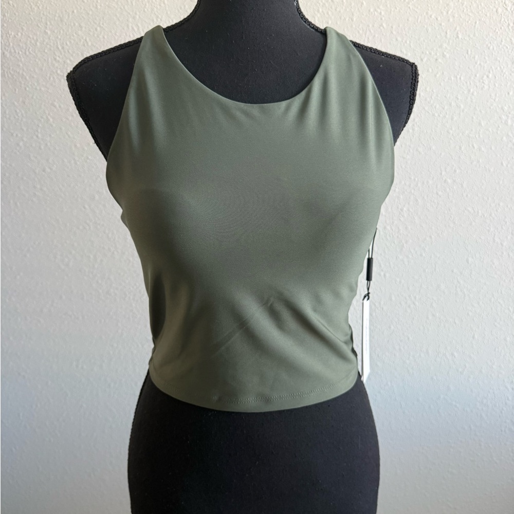 Calvin Klein Olive Crop sport Top NWT
Size Small